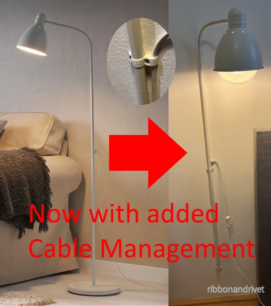 IKEA Lersta lampväggfäste med kabelhållare (3 delar)