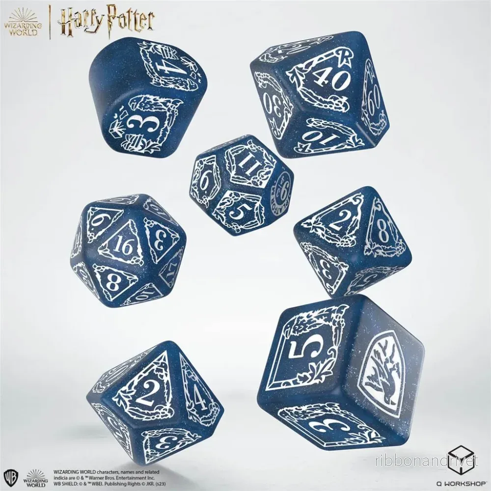 Harry Potter Ravenclaw Modern Dice Set – Blå Harry Potter Ravenclaw Modern Dice Set – Blå
