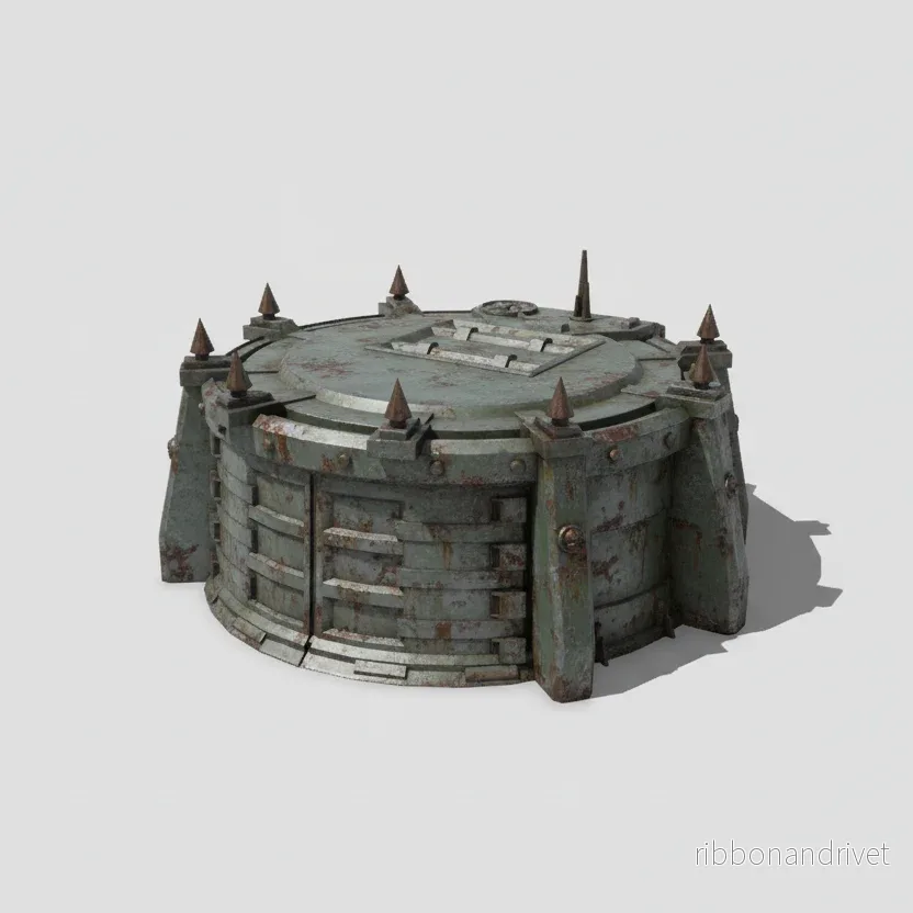 Detaljerad fordonsdepå för Wargaming Terräng