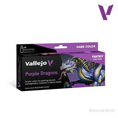 Vallejo – Game Color 8-färgers set – Purple Dragons 18 ml Vallejo – Game Color 8-färgers set – Purple Dragons 18 ml