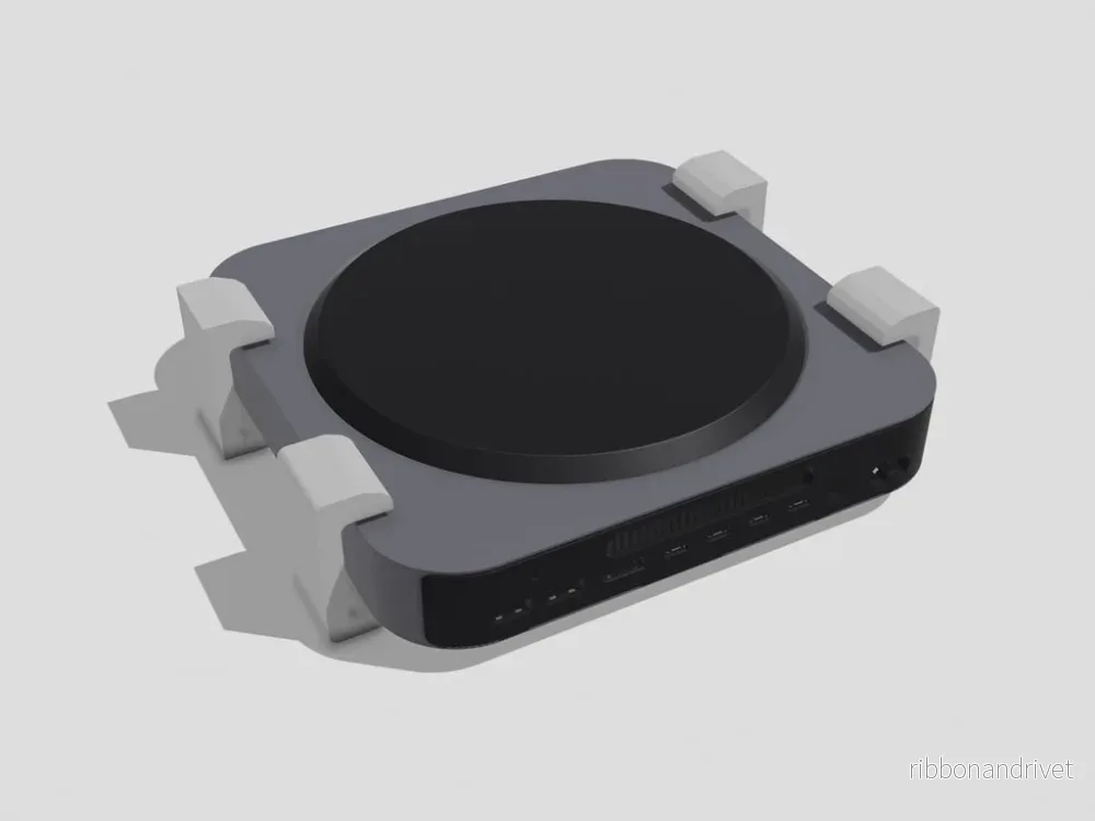 Mac Mini-fäste för diskret montering under skrivbordet