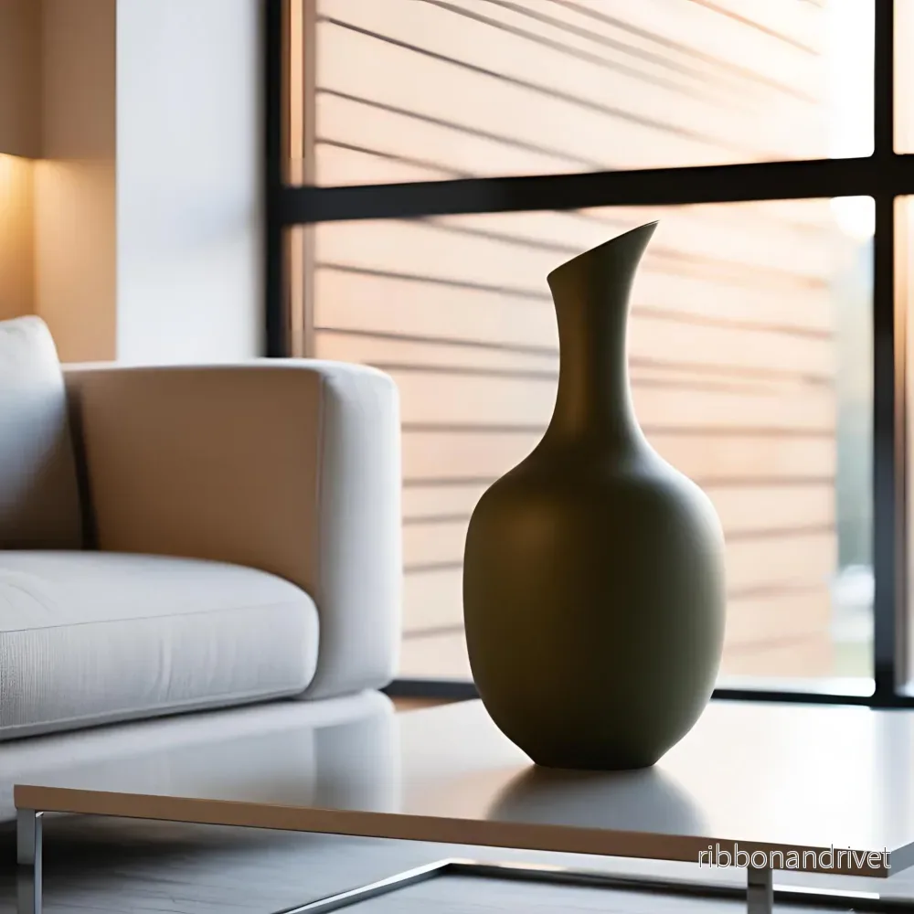 Modern minimalistisk vas med sned hals