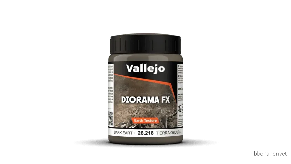 Vallejo Diorama FX Earth Textures - Dark Earth 200 ml