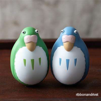 Pojken och Hägern – Två pack Roly-poly figurer Blå & Grön Parkett