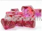 Gemini Genomskinliga Röd-Violett/Guld Set med 10 d10 - Bild 2