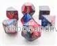 Chessex Gemini Polyhedral 7-Die Set - Blå-Röd med Guld - Bild 2