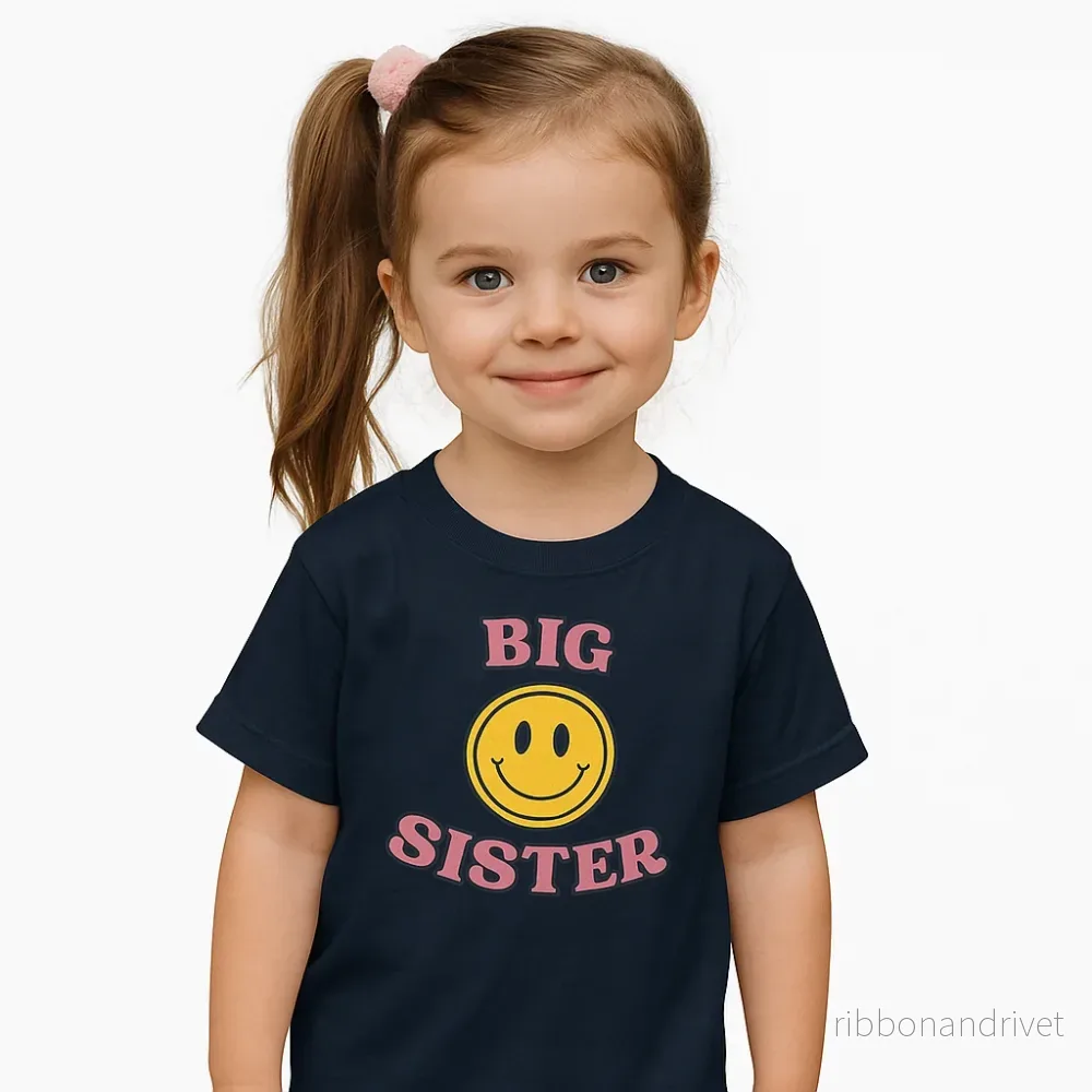 Big Sister T-shirt – Smiley Big Sister T-shirt – Smiley