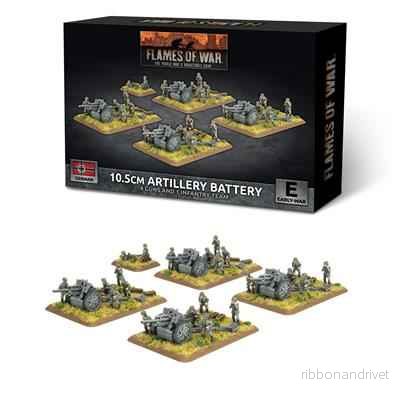 Flames of War - 10,5 cm Artilleribatteri (Tidigt) (x4 plastkanoner) - Bild 2