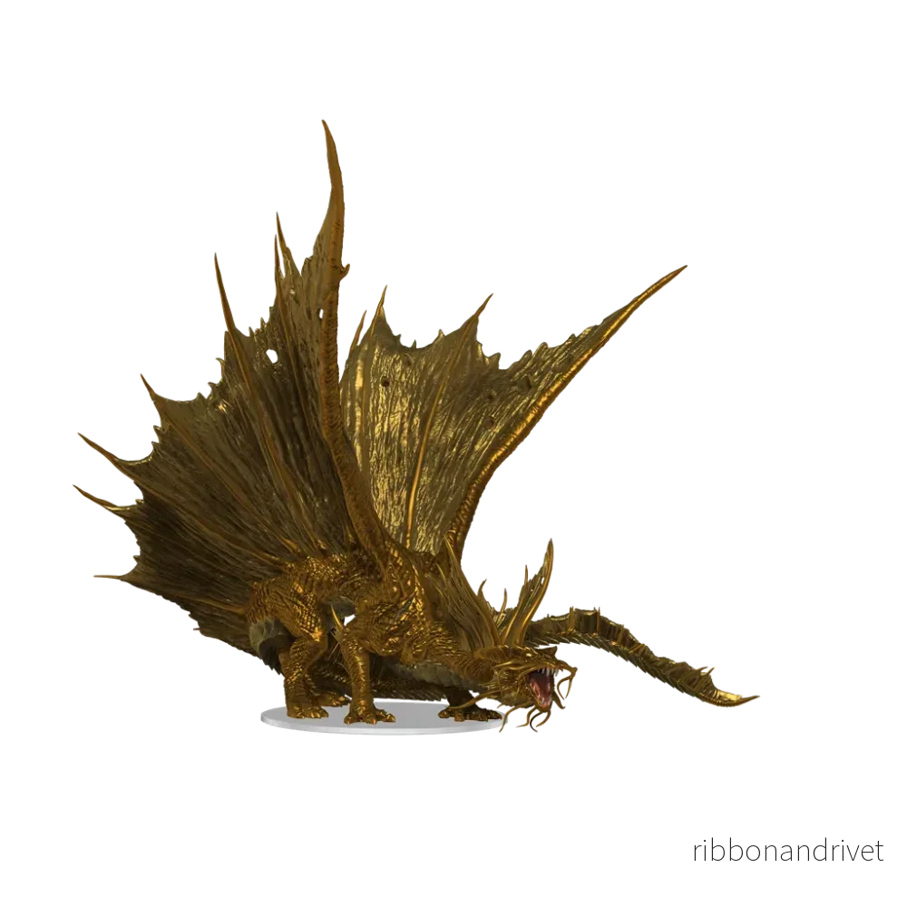 D&D Icons of the Realms: Premiumfigur av Vuxen Gulddrake D&D Icons of the Realms: Premiumfigur av Vuxen Gulddrake