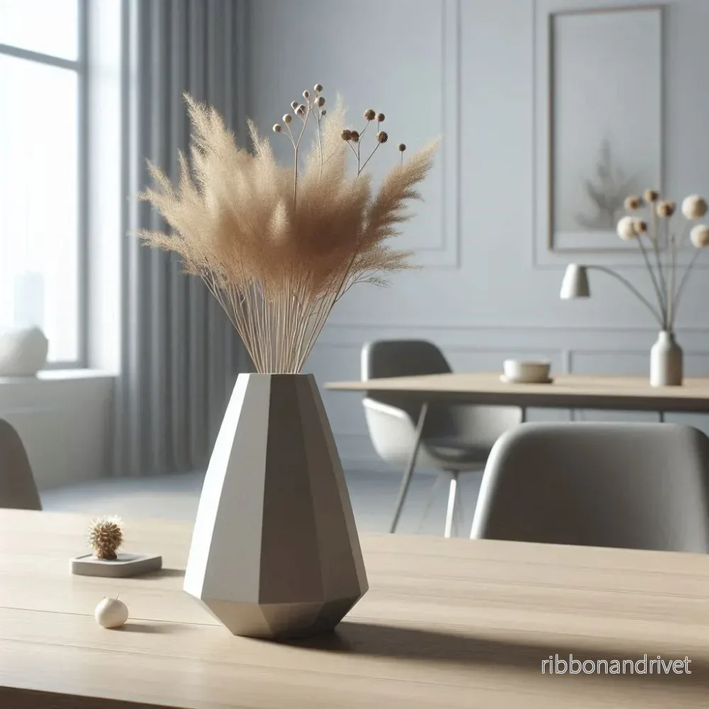 Minimalistisk dekagonal vas för moderna hem