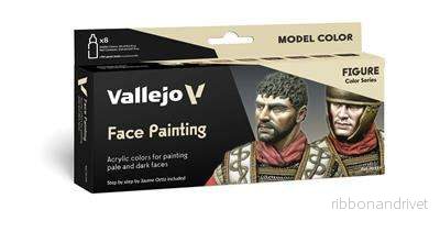 Vallejo - Model Color / Figur / 8 färgers set – Ansiktsmålning av Jaume Ortiz 18 ml - Bild 2