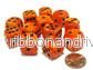 Chessex 16mm d6 med pips Tärningsblock (12 Tärningar) – Vortex Orange med svart Chessex 16mm d6 med pips Tärningsblock (12 Tärningar) – Vortex Orange med svart