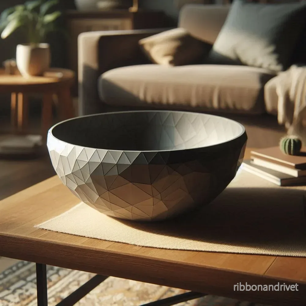 Dekorativ low poly-skål i geometrisk design - Bild 3