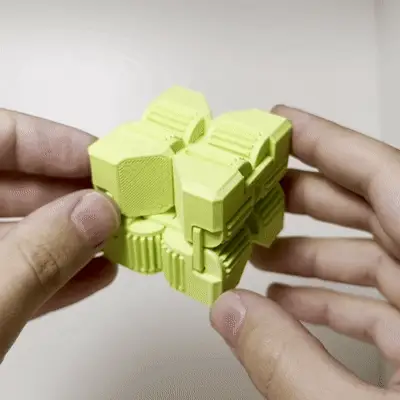 Mekanisk fidget cube med integrerade kugghjul Mekanisk fidget cube med integrerade kugghjul