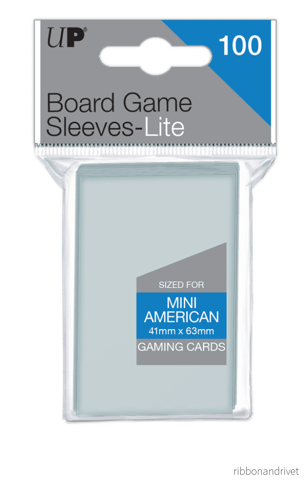 UP - Lite Mini American Brädspel Sleeves 41mm x 63mm (100 Sleeves)