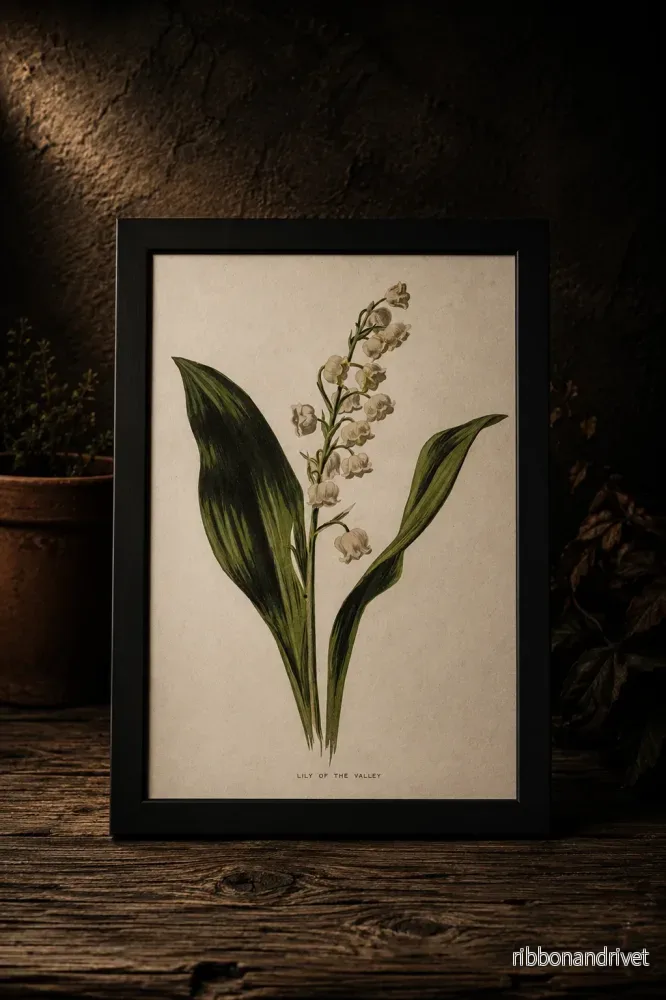 Botanisk poster, liljekonvalj Botanisk poster, liljekonvalj