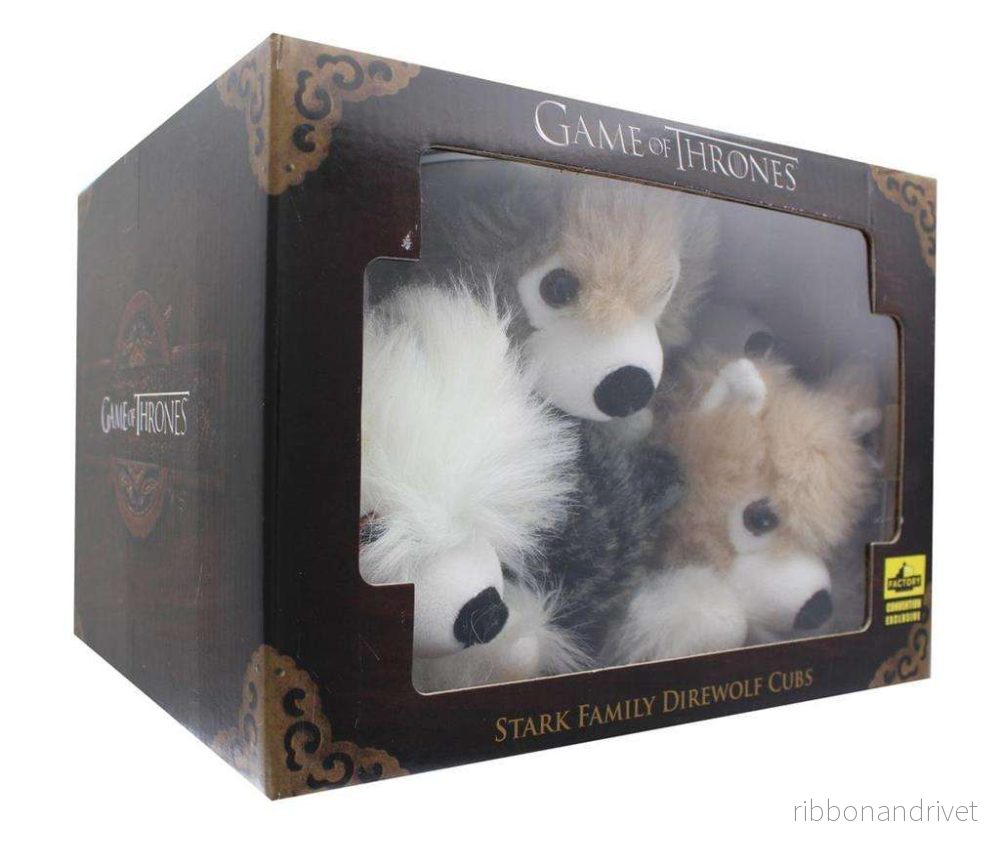 Game of Thrones exklusivt 6-tums gosedjur – Direwolf liggande valp, 6-pack Game of Thrones exklusivt 6-tums gosedjur – Direwolf liggande valp, 6-pack