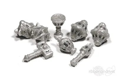 PolyHero Cleric 8 Dice Set Spirited Steel - Bild 2