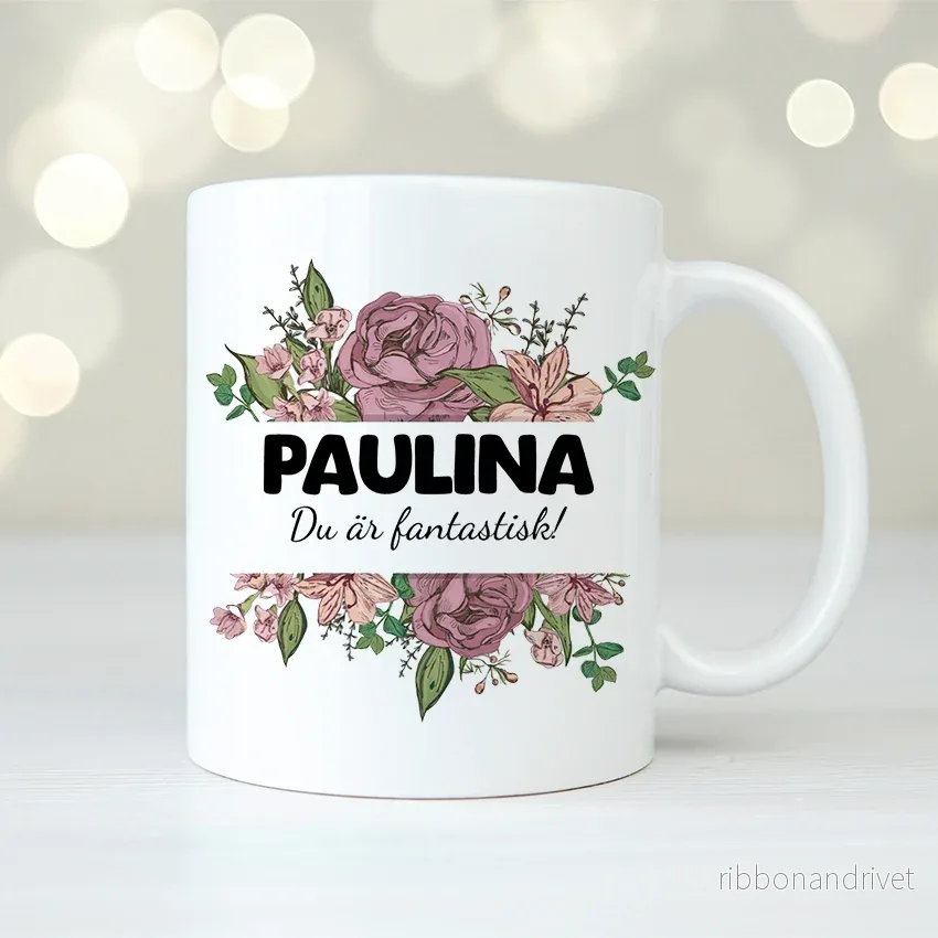 Lila blommor | Personlig mugg Lila blommor | Personlig mugg
