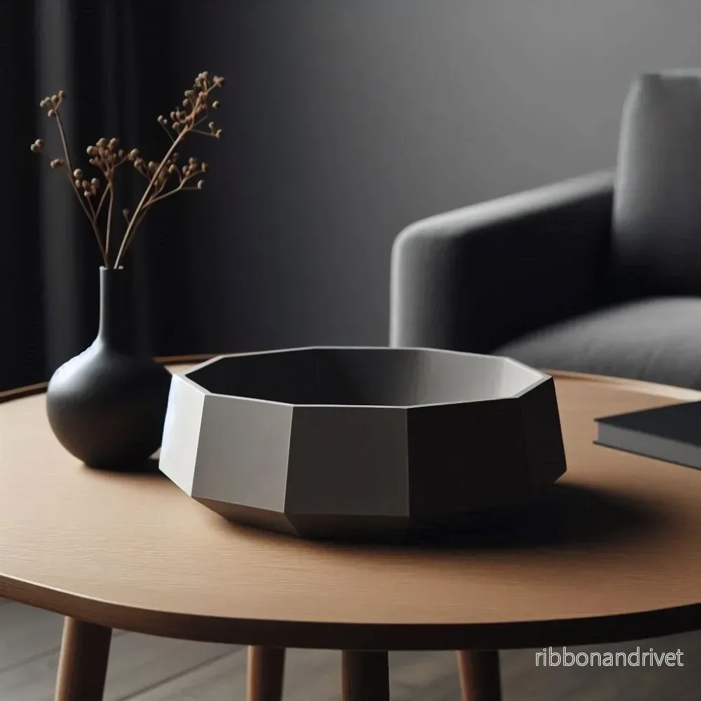 Minimalistisk skål med skarp design - Bild 2