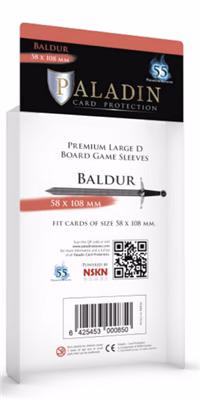 Paladin Sleeves – Baldur Premium Large D 58x108mm (55 Sleeves) Paladin Sleeves – Baldur Premium Large D 58x108mm (55 Sleeves)