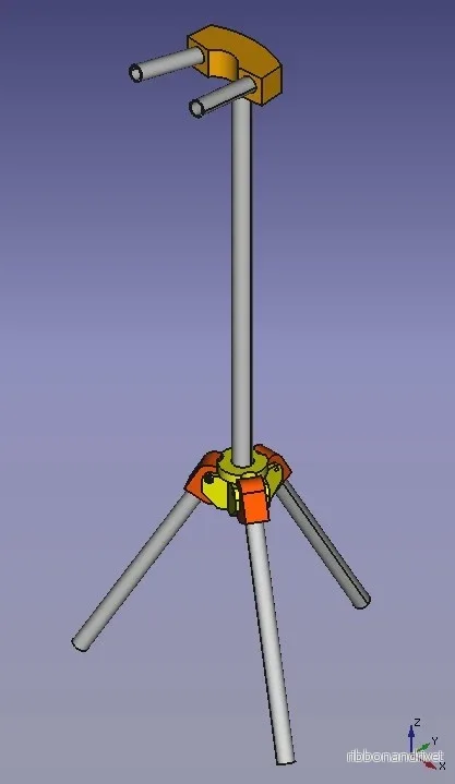 Parametriskt hopfällbart gitarrstativ