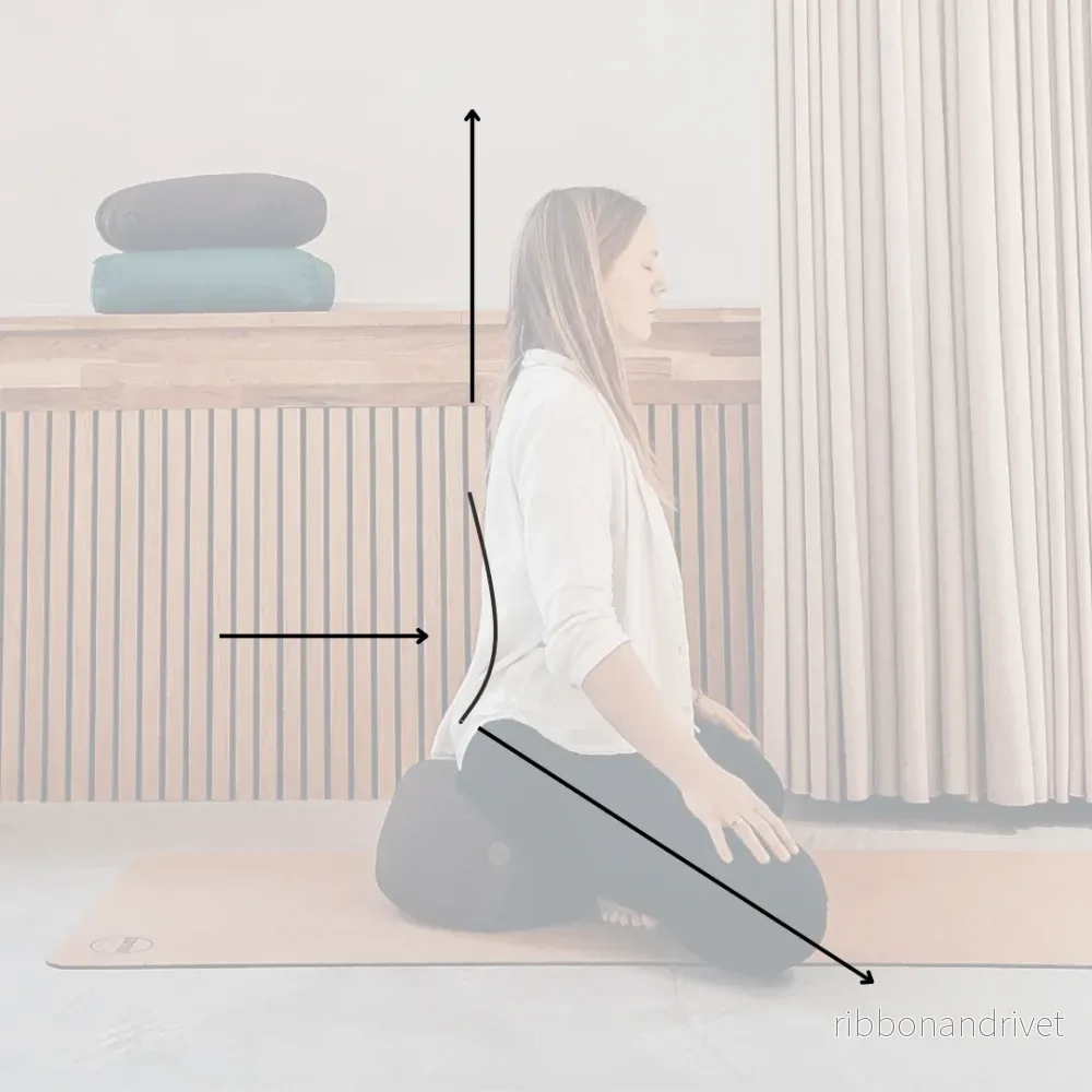 Calm Crescent Meditation Cushion - Dark Grey - Bild 3