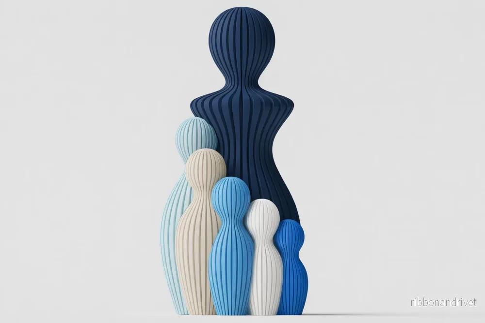 Mors dag-skulptur med 5 barn - Bild 2