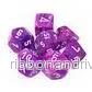 Chessex Festive 7-Die Set - Violet med Vita - Bild 2