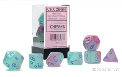 Gemini Polyhedral Gel Grön-Rosa/Blå Luminary 7-Die Set Gemini Polyhedral Gel Grön-Rosa/Blå Luminary 7-Die Set