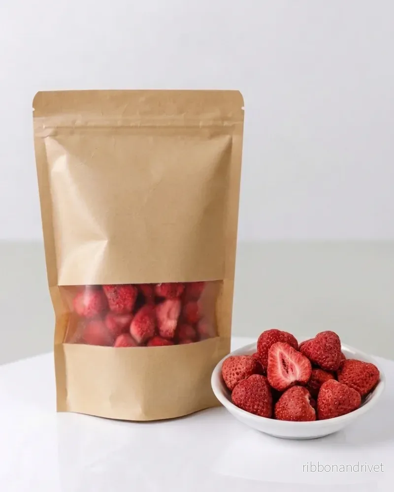Frystorkade jordgubbar utan socker – 30g