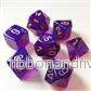 Chessex Borealis Polyhedral Royal Purple/gold Luminary 7-Die Set - Bild 3