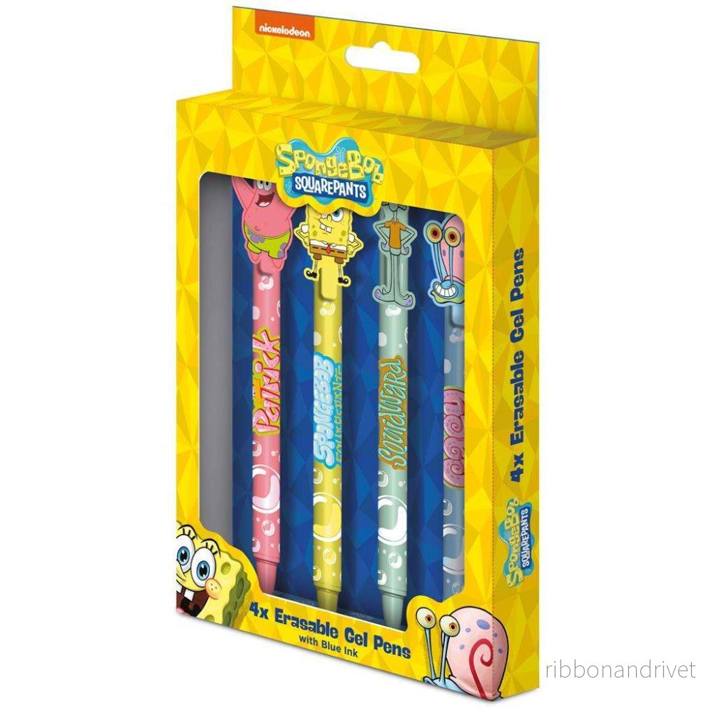 SpongeBob SquarePants – Raderbar gelpenna (4-pack)