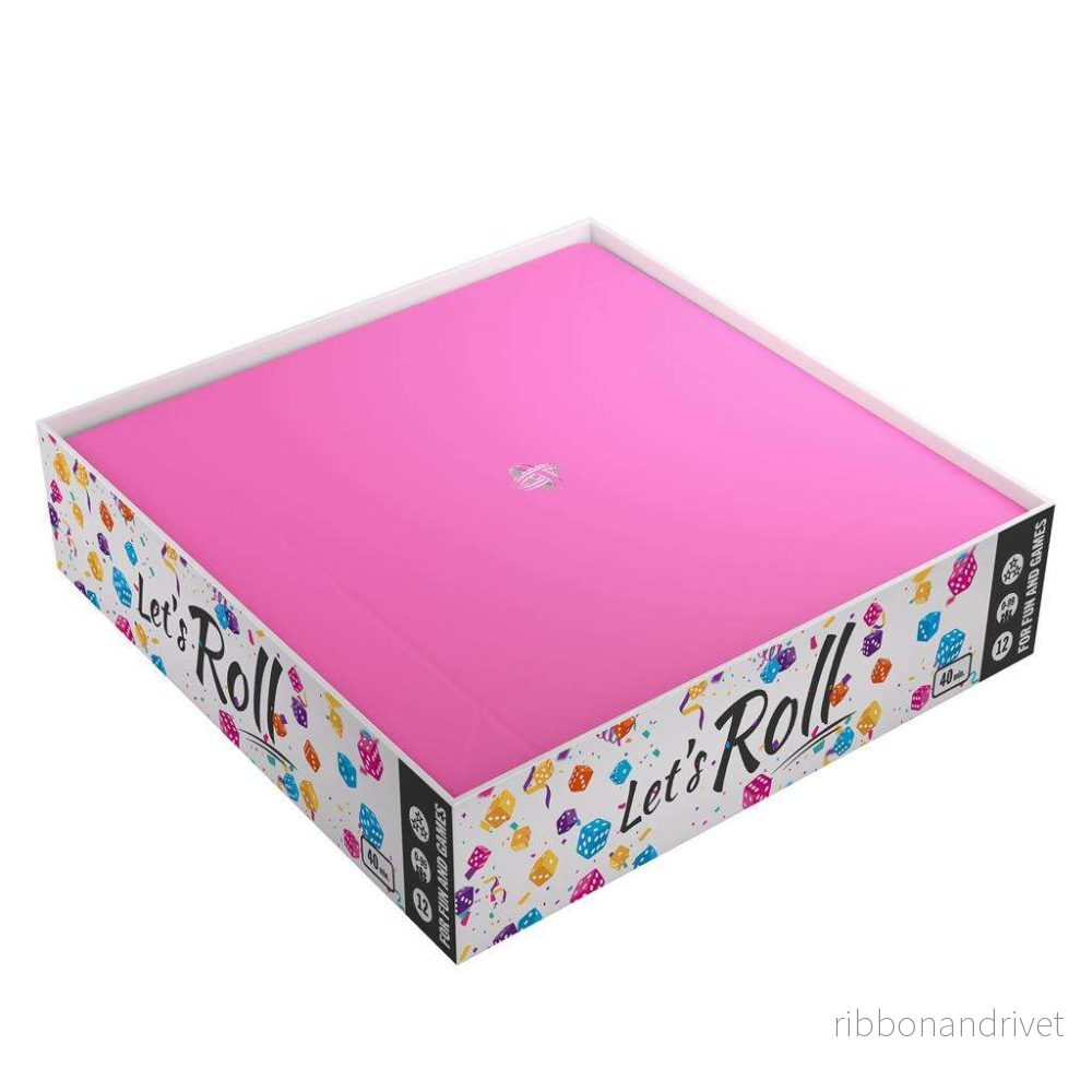 Gamegenic - Magnetisk Tärningsbricka Fyrkantig Svart/Rosa