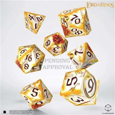 The Lord of the Rings: Ring-bearers – Full Art Dice Set - Whitefire Radiance - Bild 2