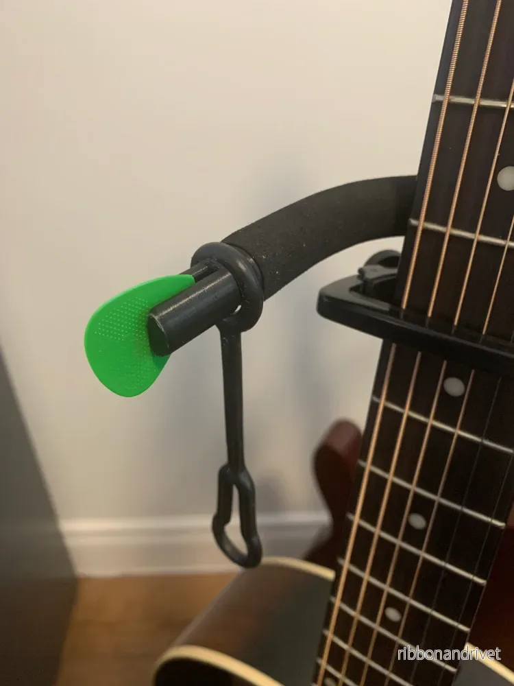 Plektrumhållare för standardgolvstativ för gitarr