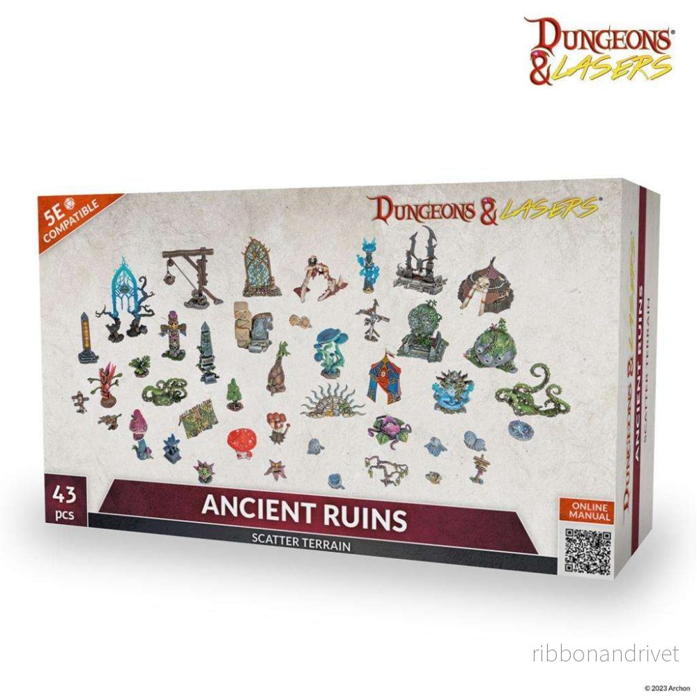Dungeons & Lasers – Ancient Ruins Scatter Terrain – EN Dungeons & Lasers – Ancient Ruins Scatter Terrain – EN