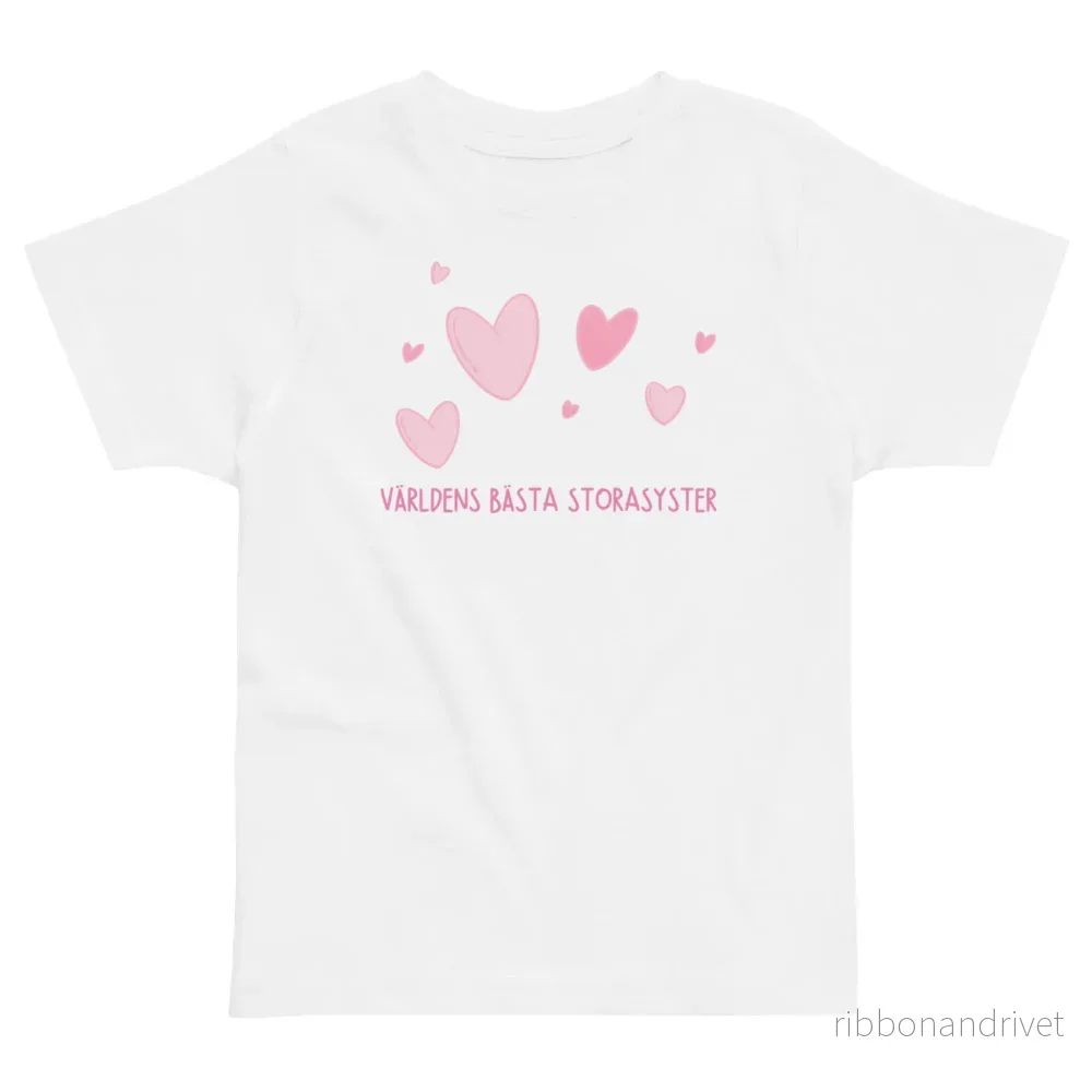 Världens Bästa Storasyster T-shirt - Hearts - Bild 2