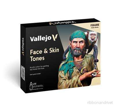 Vallejo Model Color - 16 färger Set för Ansikte & Hudtoner 18 ml - Bild 2