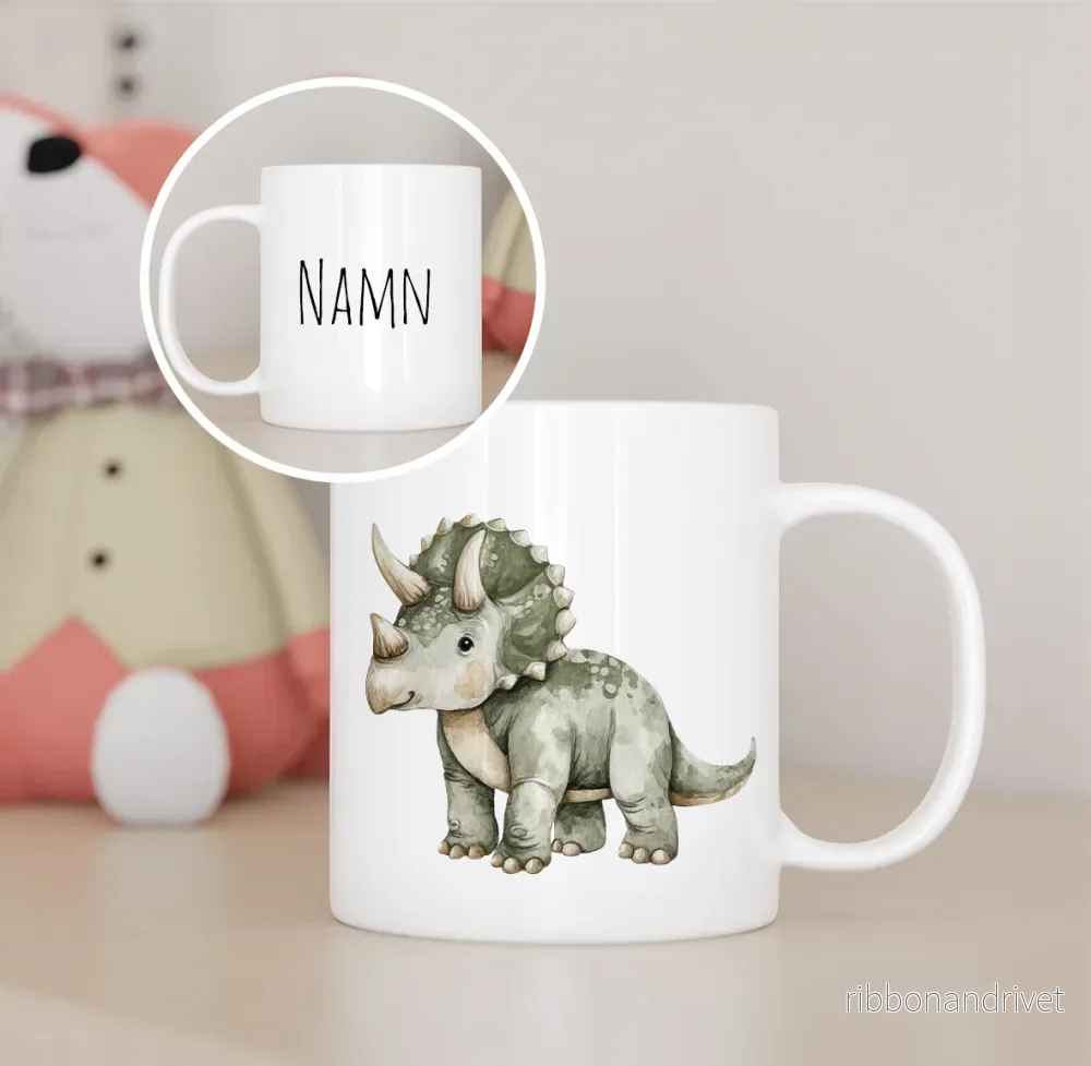 Dinosaurie | Personlig barnmugg