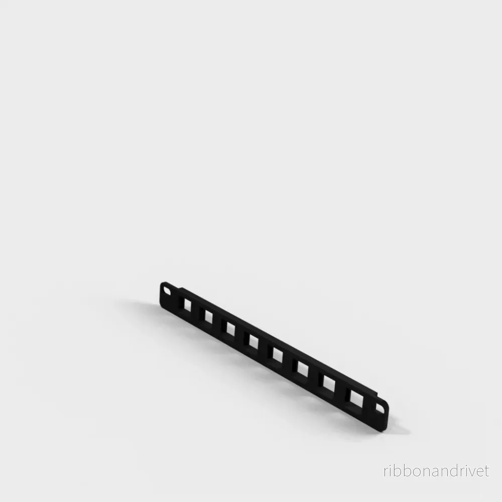 10-tums 1/2U Keystone patchpanel med 8 portar - Bild 3
