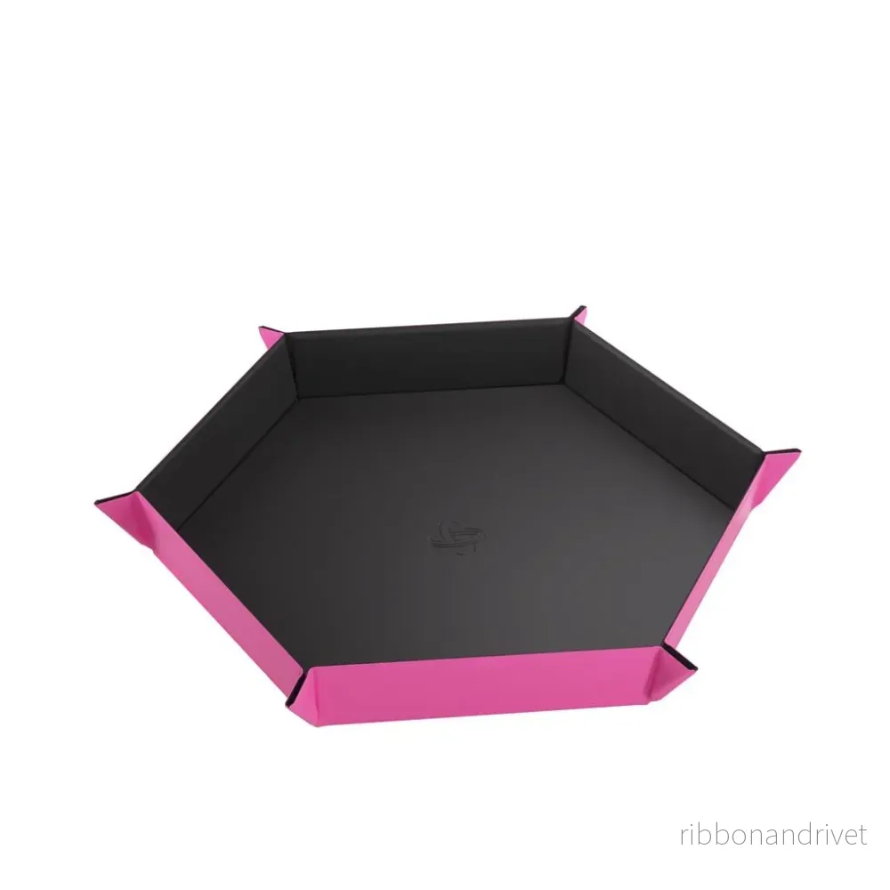 Gamegenic – Magnetisk Tärningsbricka Hexagonal Svart/Rosa Gamegenic – Magnetisk Tärningsbricka Hexagonal Svart/Rosa