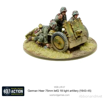 Bolt Action – Tysk Heer 75mm leIG 18 lätt artilleri (1943-45) Bolt Action – Tysk Heer 75mm leIG 18 lätt artilleri (1943-45)