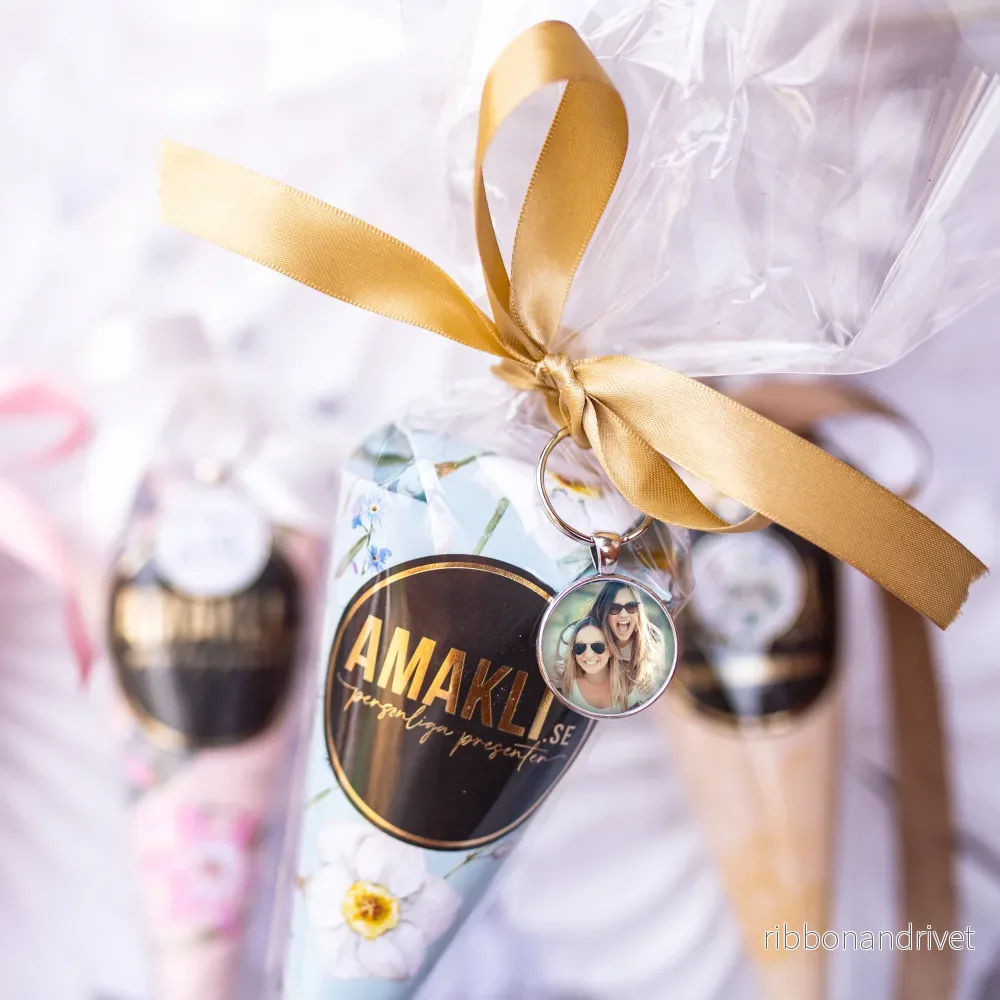 Presentpaket till mamma | Fotonyckelring & chokladstrut Presentpaket till mamma | Fotonyckelring & chokladstrut