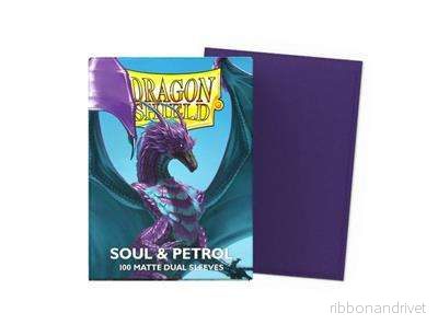 Dragon Shield Sleeves – Standard Size – Matte Dual – Soul & Petrol (100 Sleeves) Dragon Shield Sleeves – Standard Size – Matte Dual – Soul & Petrol (100 Sleeves)