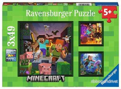 Ravensburger Puzzle Minecraft Biomes 3 x 49 bitar - Bild 2