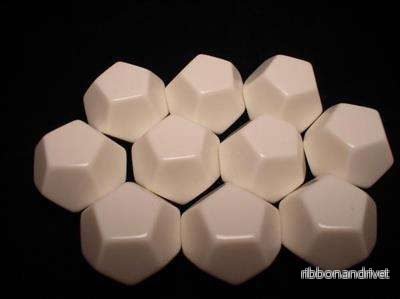 Chessex Opaque Polyhedral 10-pack 12-sidiga Tärningar