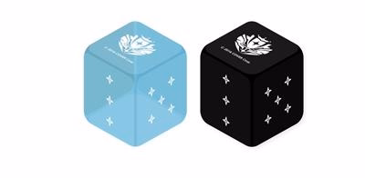 hololive OFFICIAL CARD GAME Dice - Ljusblå & Svart (2-delars set) - Bild 2