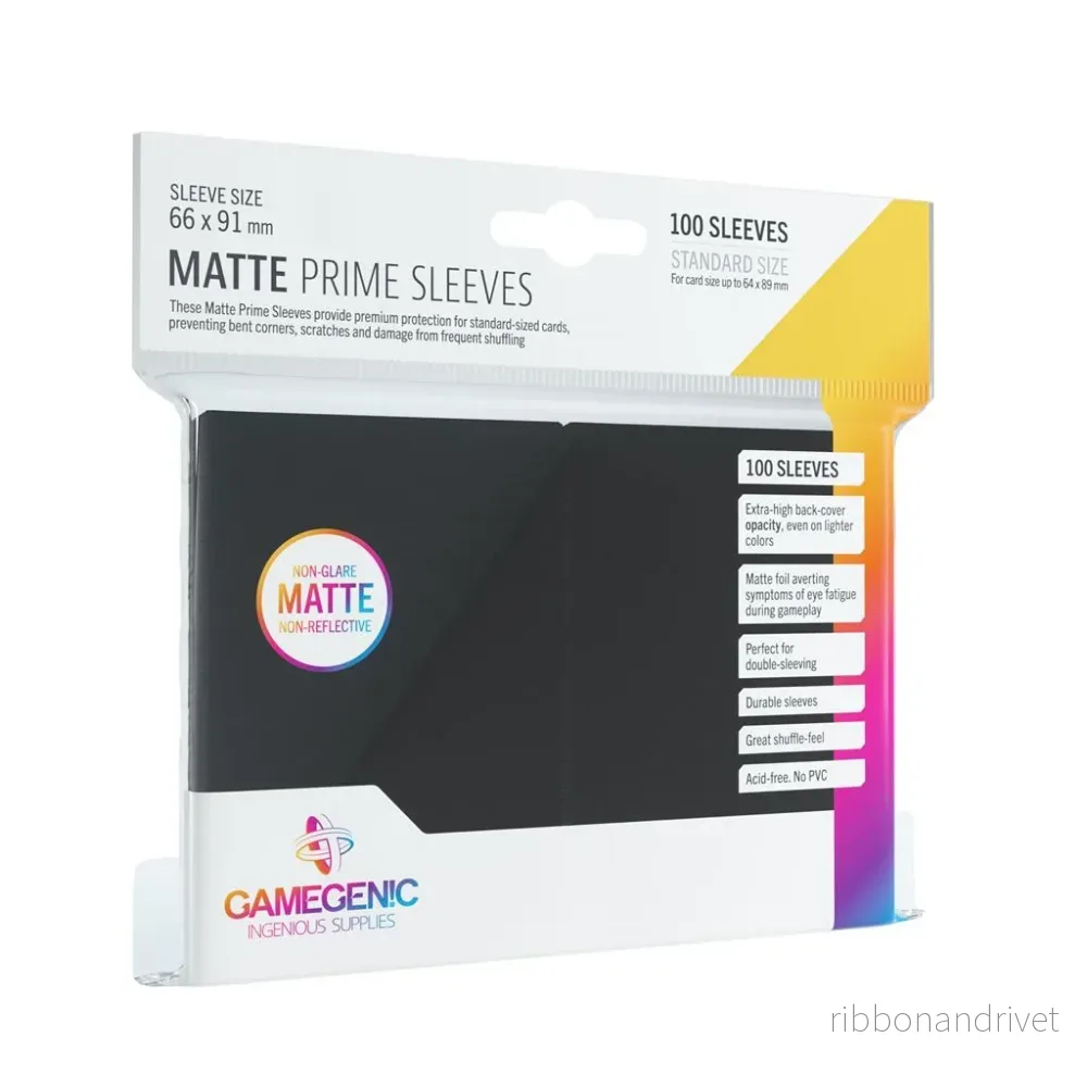 Gamegenic – Matte Prime Sleeves Svart (100 Sleeves) Gamegenic – Matte Prime Sleeves Svart (100 Sleeves)
