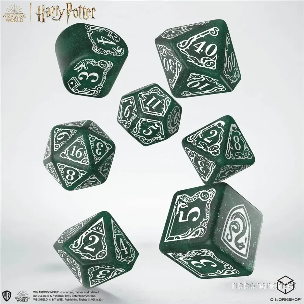Harry Potter Slytherin Modern Dice Set – Grön Harry Potter Slytherin Modern Dice Set – Grön